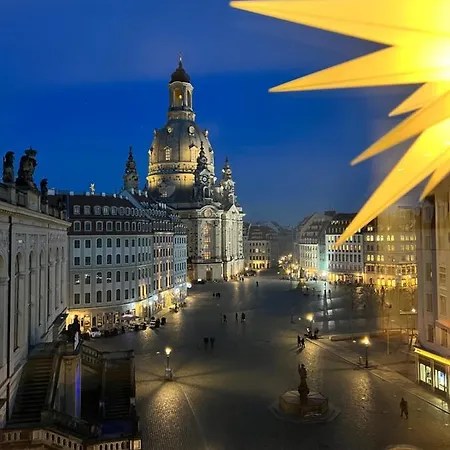 Luxus Suite Mit Einmaligem Blick Auf Die Frauenkirche Dresden Buitenkant foto